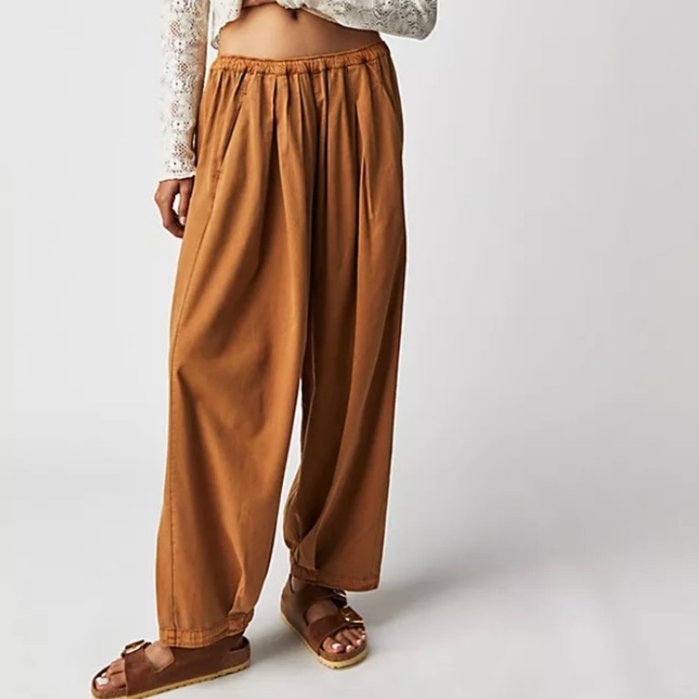 Free People To The Sky Parachute Pants Brown